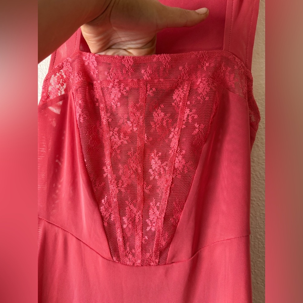 NWOT Free People Intimately Free People Corset-Is Adjustable Lace Mesh Dress - Picture 8 of 9